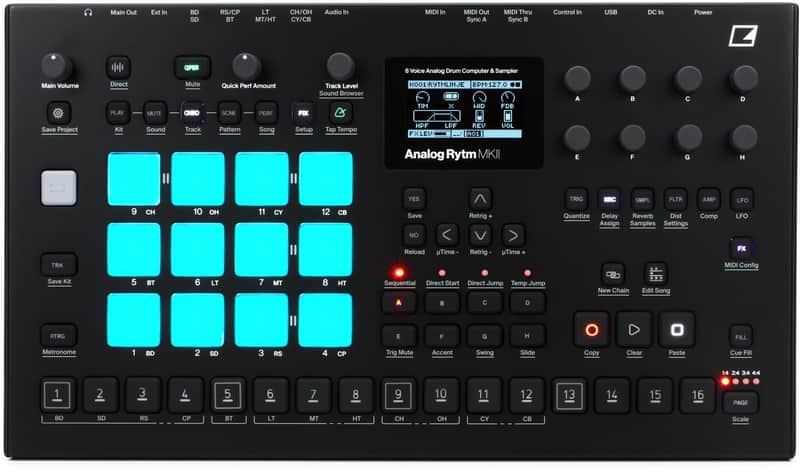 Elektron Analog Rytm MKII 8-voice Analog Drum Computer and Sampler image 1