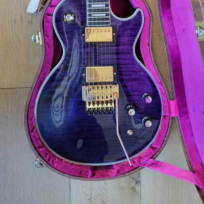 2015 Gibson Custom Shop Les Paul Axcess Custom – Rare Trans Purple – Floyd Rose & Tesi Kill Switch image 3