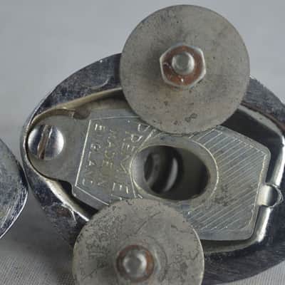 *Premier 50s-60s Bass Drum Spur Mounts Spring-Loaded Push-Button Chrome England* image 4