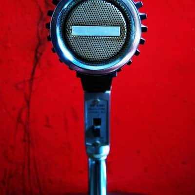 Vintage RARE 1960's Aiwa 99-4547 dynamic cardioid microphone High Z w stand Olson Monarch Lafayette prop display repair image 6