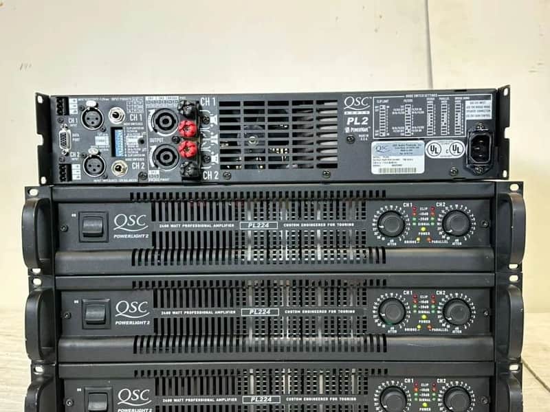 QSC PL224 PowerLight 2 Series 2400W Professional Power Amplifier (One)#6016C THS image 1