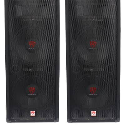 (2) Rockville RSG12.28 Dual 12” 2000 Watt 8-Ohm Passive Pro Audio PA Speakers image 1