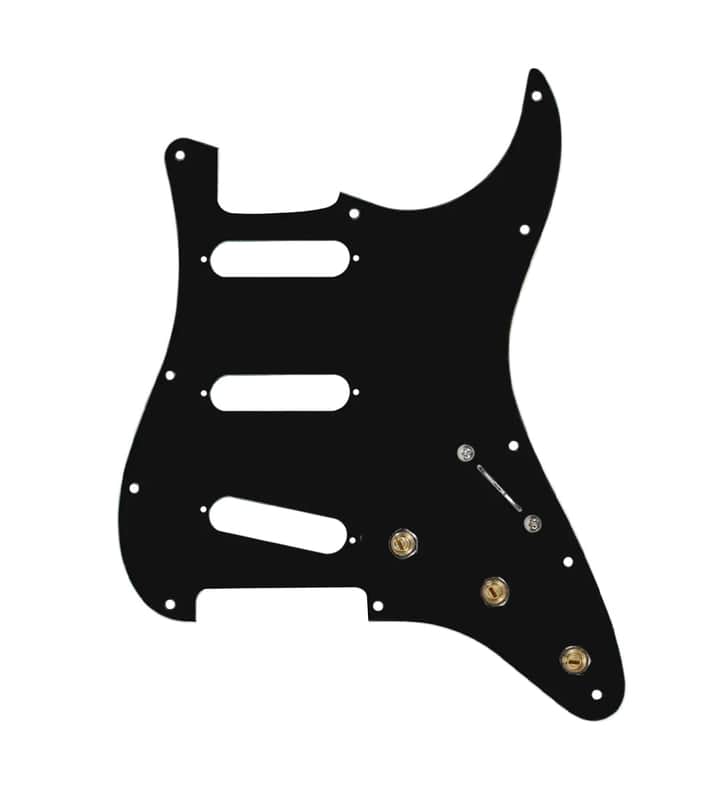 920D Custom SSS Pre-Wired Pickguard for Strat With A Black Pickguard and S5W-BL-V Wiring Harness image 1