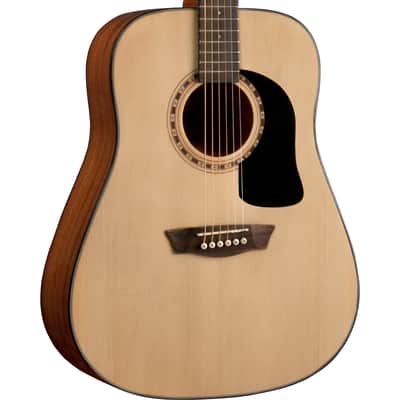 Washburn AD5K Apprentice Series Dreadnought Acoustic Guitar with Hard Case, Natural image 3