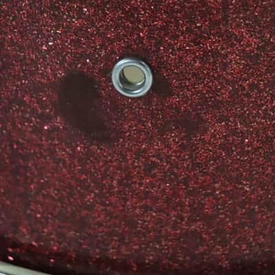 Japanese 8x12" Rack Tom Drum Vintage 1970's Red Sparkle image 6