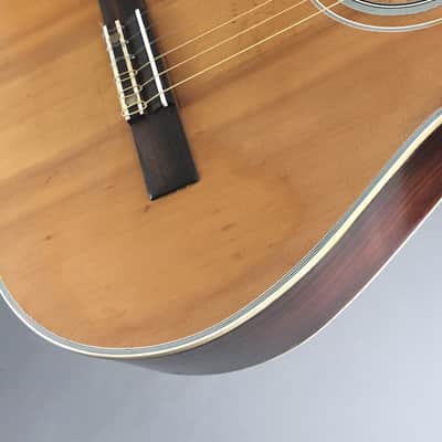 Vintage Kawai MIJ Japan Classical Guitar Lefty Conversion 1960s Natural Relic Martin Style Binding Bonus Gig Case image 9