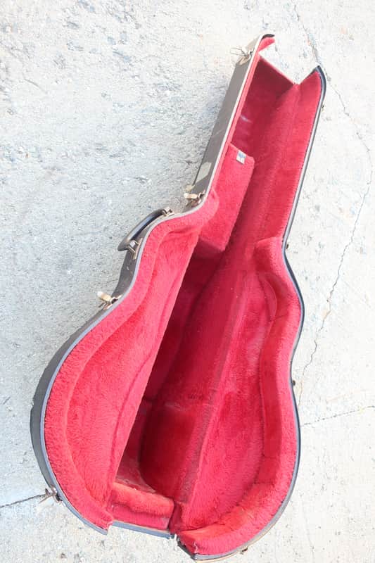 Vintage 1970s-1980s Martin "Side Hatch" Rare Guitar Case Acoustic Guitar Case With Red Fuzzy Lining Fits Dreadnought Classical Fits 44 x 17 1/4 x 4 to 5 Height Harmony Kay Silvertone Gibson Martin image 1