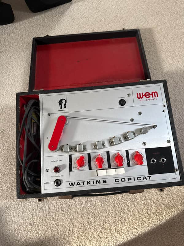WEM Watkins Copicat Solid-State Tape Echo 1970s - Metal with Black Case