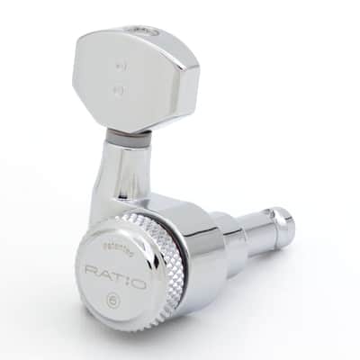 Graph Tech Ratio PRL-9721-C0 Locking Calibrated Machine Heads - 6-in-line Chrome image 1