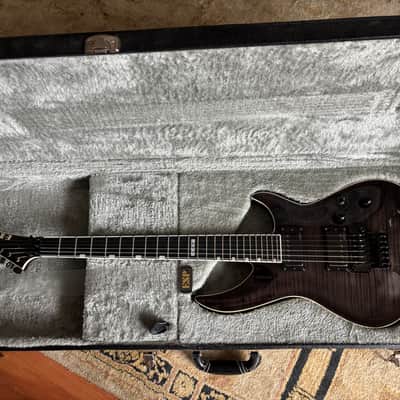 2014 ESP E-II Horizon-III FR EMG STBLKSB - LIKE NEW - EMG’s Floyd Rose Flame Top Neck-Thru VIDEO! image 8