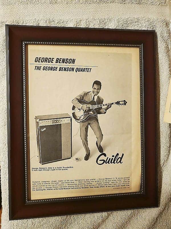 1968 Guild Guitar Promotional Ad Framed George Benson Original image 1