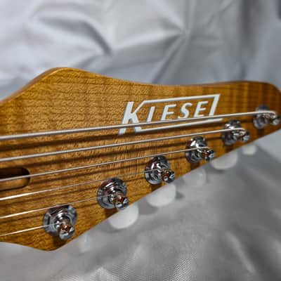 Kiesel Solo - 26.5" Baritone - Select White Wash - MASTERGRADE Flamed Maple Neck & Fretboard - 2022 image 8