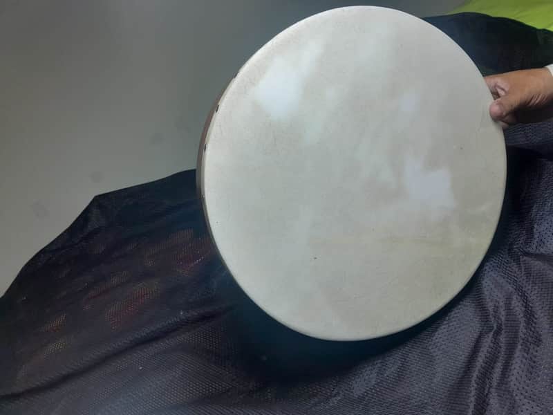 16 Inch Duff Frame Drum | Traditional Percussion Hand Drum | Wooden Frame with Natural Skin Head | Folk & Sufi Instrument image 1