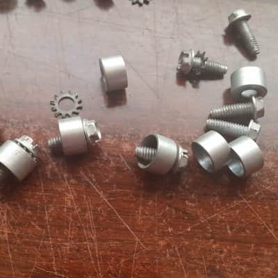VINTAGE Rogers Dynasonic Powertone Snare PARTS / 8 LUG Mounting Screws CUP Washers image 5