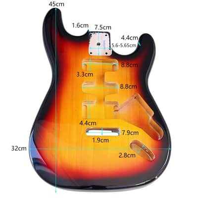 Electric Guitar Body Poplar Wood Electric Guitar Barrel Replacement For DIY Electric Guitar,More Color Optional,price include the import duty for US buyer image 10