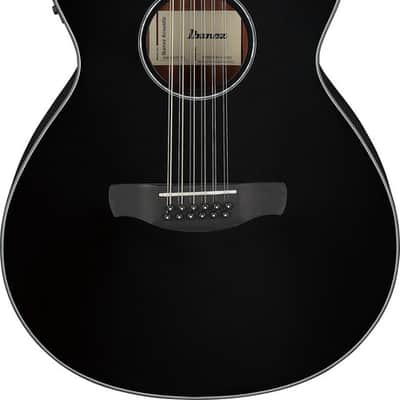 Ibanez AEG5012BK Acoustic Electric 12-String Guitar - Black (AEG5012BK) image 13