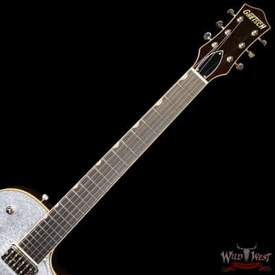 Gretsch G6129T-59 Vintage Select ’59 Silver Jet with Bigsby TV Jones Pickups Silver Sparkle 7.90 lbs image 4