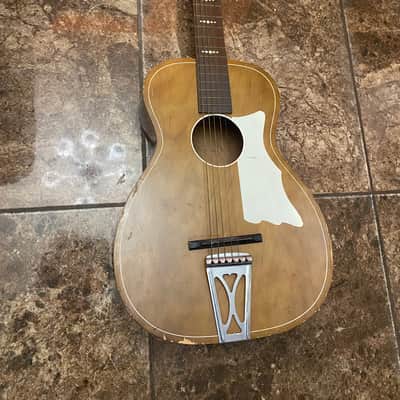 Vintage Lyra ? Barclay ? 1960s Parlor Acoustic Guitar Made in the USA 3/4 size image 1
