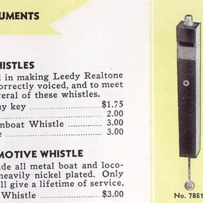 Leedy Real Tone Wood Whistle -  No. 7882 - Two-tone Locomotive Whistle (1915-1925) - Mahogany image 7