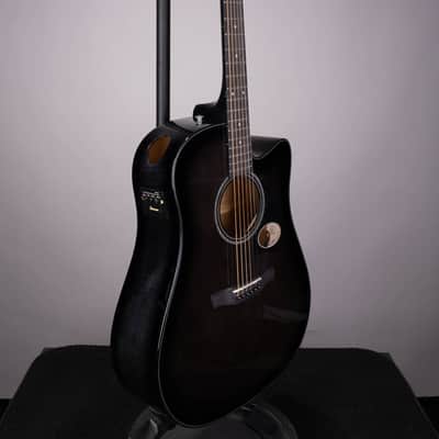 Ibanez AAD77CE Dreadnought Acoustic-Electric Guitar - Transparent Black Sunburst image 3