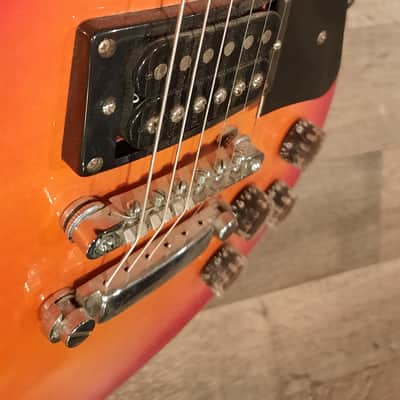 Harmony H-90 Single Cut Late 70s Lawwsuit Era Red Cherryburst image 7