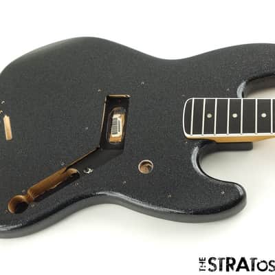 Fender Ltd. Gold Foil Jazz J Bass BODY + NECK Alder Ebony Black Sparkle image 2