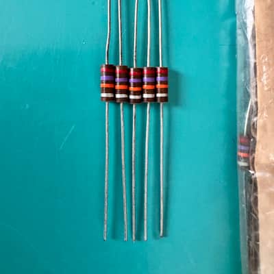 NOS 5x 27K 0.5W 1/2W 10% CARBON COMPOSITE COMP RESISTORS FOR TUBE AMP HIFI AMPLIFIER image 3