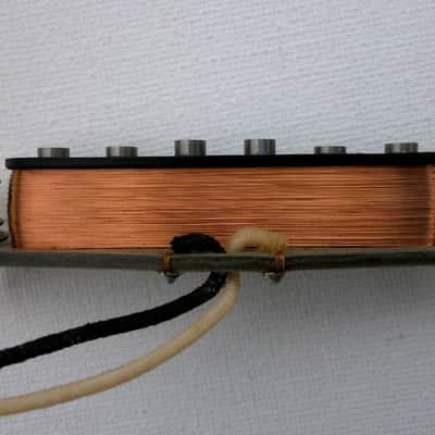 Stratocaster HOT Alnico 2 Bridge Neck Guitar Pickup Hand Wound by Q pickups Strat Fits Fender Squire image 3