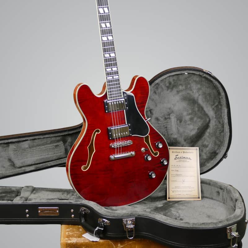 Eastman T486 Semi-Hollow Electric Guitar with Hardshell Case image 1