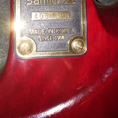 Samick Valley Arts Custom Pro Shop Bass Guitar Cherry Burst image 6