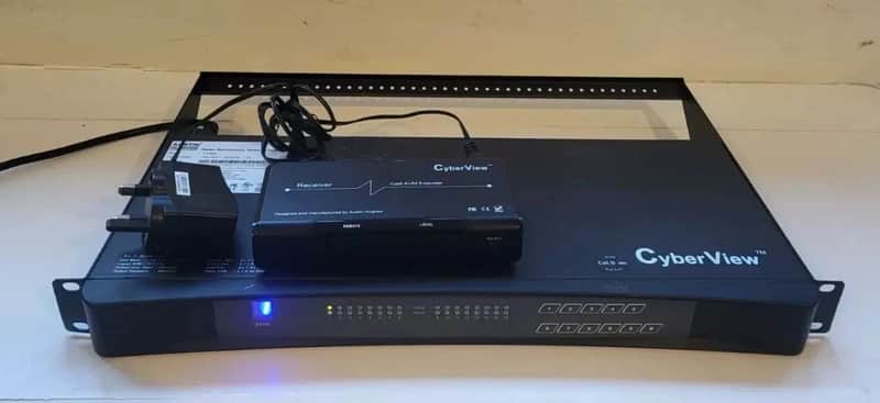 U-1602 Cyberview Cat5 KVM Switch 1U Rackmount 16 Ports 1x Local- 1 x Cat5 Remote image 1
