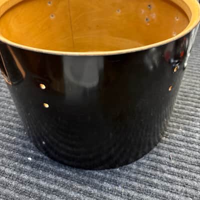 Vintage 1970s Ludwig 3-Ply 13x9 Concert Tom Shell - Black Cortex Clear Maple Interior image 4