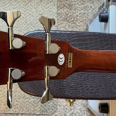 1997 Washburn AB-30 Acoustic/Electric Bass in natural with OHSC. image 7