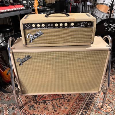63’ Serviced Fender Bassman 6G6-A/B Brownface 50-Watt Guitar Head & cab Blonde - recapped feb 2024 by Andy Fuchs! image 1