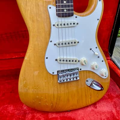 Vintage 1974 Fender Stratocaster Natural Hardtail image 9