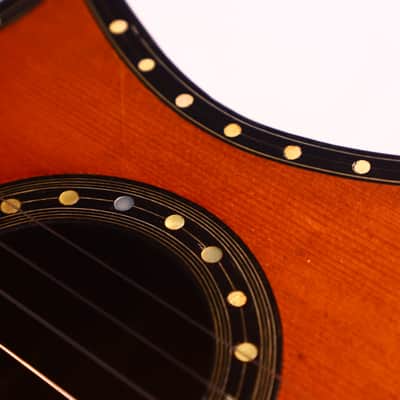 C.F. Marchal early Romantic guitar in shape of a coat of arms - outstanding sound and exceptional construction details - check video! image 14