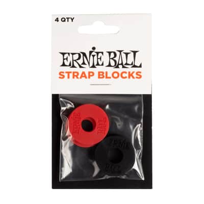 Ernie Ball Strap Blocks - Red & Black image 1