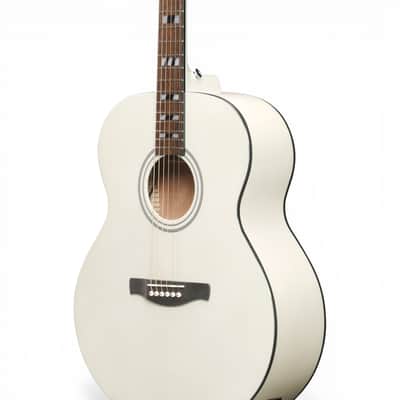 Ibanez AJ70M2E Artwood Series Acoustic-Electric Guitar Pearl White High Gloss Solid Sitka Spruce Top image 6
