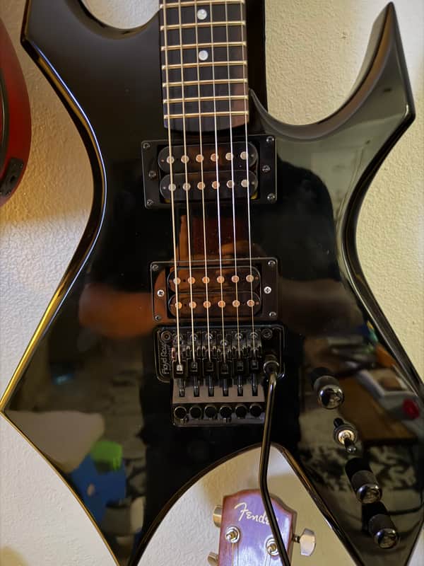 B.C. Rich Stranger Things “Eddie's” Inspired NJ Warlock 2022 - Black image 1