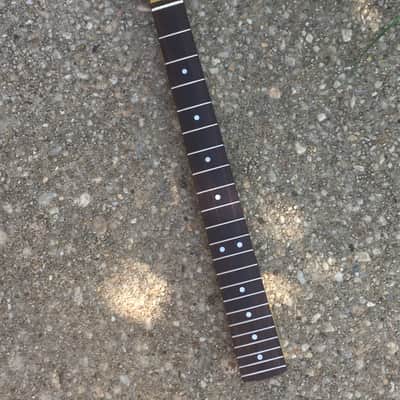 Lefty USA Made Musikraft Custom Aged Relic Strat Guitar Neck Amber Satin Fully Loaded Tuners image 1