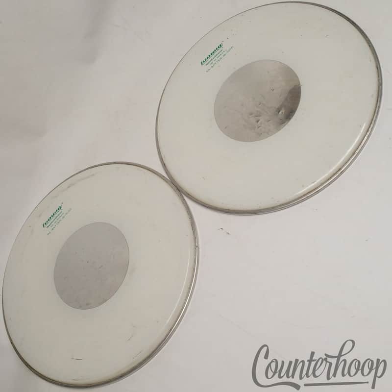 *Ludwig 2x 15" Snare/Tom Drum Heads 70s Vintage db-1000 WeatherMaster USA CS Dot image 1