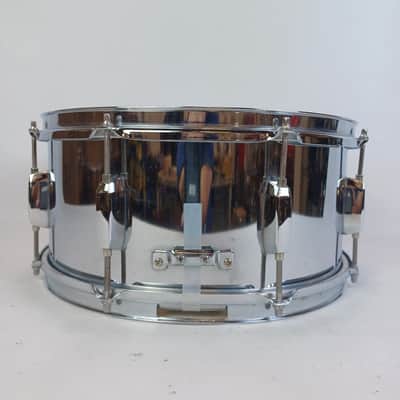 Pearl 6.5x14" Export Series Steel Snare Drum Vintage 90s Chrome Plated 8-Lug image 3