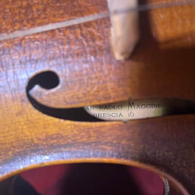 Giovan Paulo Maggini violin, Modern German copy Breascia 16 1940-1960 - Blonde image 5