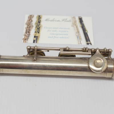 Vintage Selmer Handmade Solid Sterling Silver Flute Open Hole w/ Offset G C Foot image 24