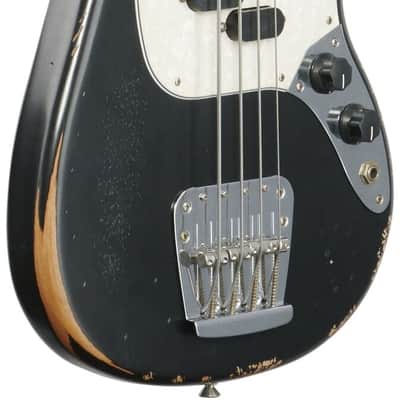 Fender JMJ Road Worn Mustang Electric Bass (with Gig Bag), Black image 6