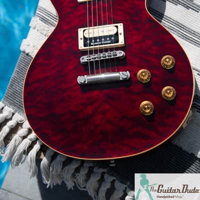 2013 Edwards by ESP E-LP-92SD/QM Limited Model Les Paul Standard w Seymour Duncan PU's! & AAAAA Quilt Top - Black Cherry Finish - Made In Japan - Pro Set-Up! image 5