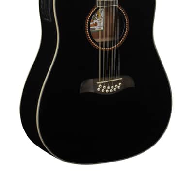 Oscar Schmidt OD312CEB | Dreadnought Acoustic / Electric 12-String, Black. New with Full Warranty! image 1