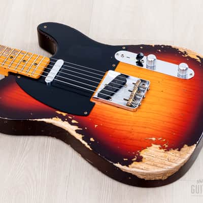 Fender Custom Shop 1952 Telecaster Heavy Relic Big U Neck Sunburst w/ '51 Nocaster Pickups image 7