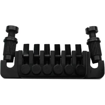 Guitar TP-6 Bridge Stop Bar - Vintage 70's Bridges Tailpiece with Studs and Inserts Replacement Compatible with LP Les Paul SG ES 6 String Electric Guitar(Black) image 1
