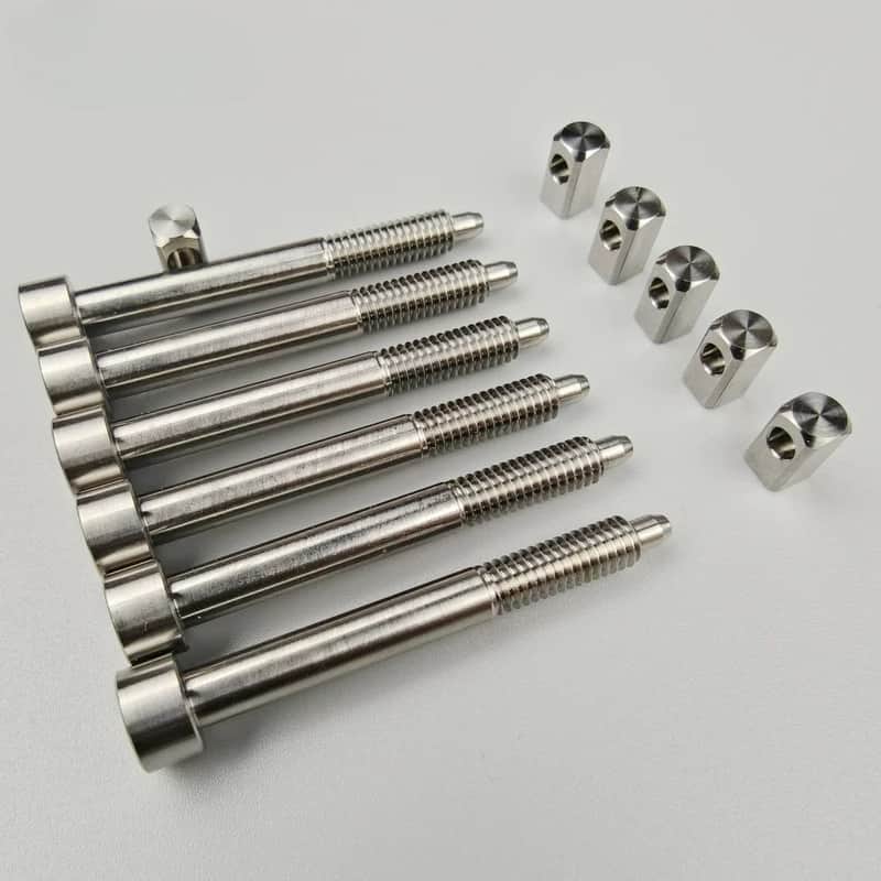 Japanese-made titanium double tremolo electric guitar bridge string clamp string lock small iron block tail hexagon long screw image 1